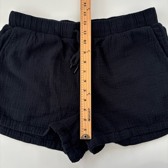 CALIA Women's Black Gauze Gauzey 100% Cotton Lightweight Shorts Size Large - Picture 6 of 7
